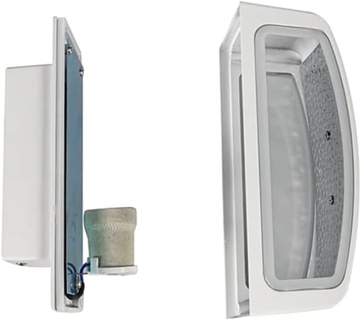 Applique lampada da muro parete in alluminio e vetro per esterno casa locali terrazza IP65 con attacco per lampadine E27 [lampadina esclusa] ES29