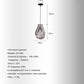 Lampade a Sospensione in Vetro colorato Lampadario Semplice e Moderno in Ferro Illuminazione a Sospensione per Bar Ristorante Portico Corridoio Lampada a Sospensione E27 Base LP-20A