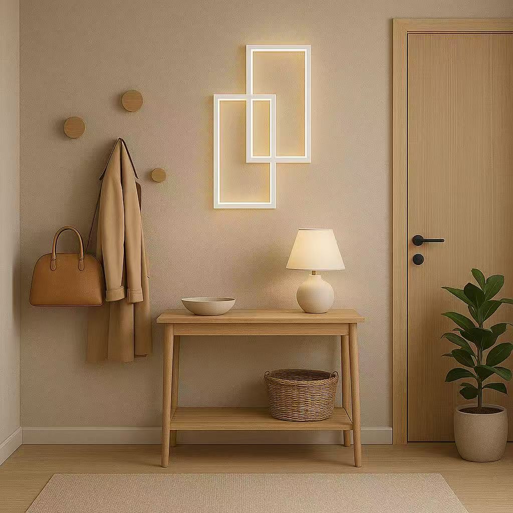 TEKHOME Applique da muro LED 32W moderna rettangolare, luce bianca regolabile 3000K-6500K, lampada da parete per camera da letto soggiorno, disponibile in Bianco e Nero AQ25