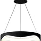 TEKHOME Lampadario plafoniera led a onda 38 w 3 colori luce bianca calda naturale A67 (BIANCO 3 COLORE)