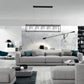 TEKHOME Lampadario a sospensione con 5 sfere in vetro bianco moderno metallo nero B89