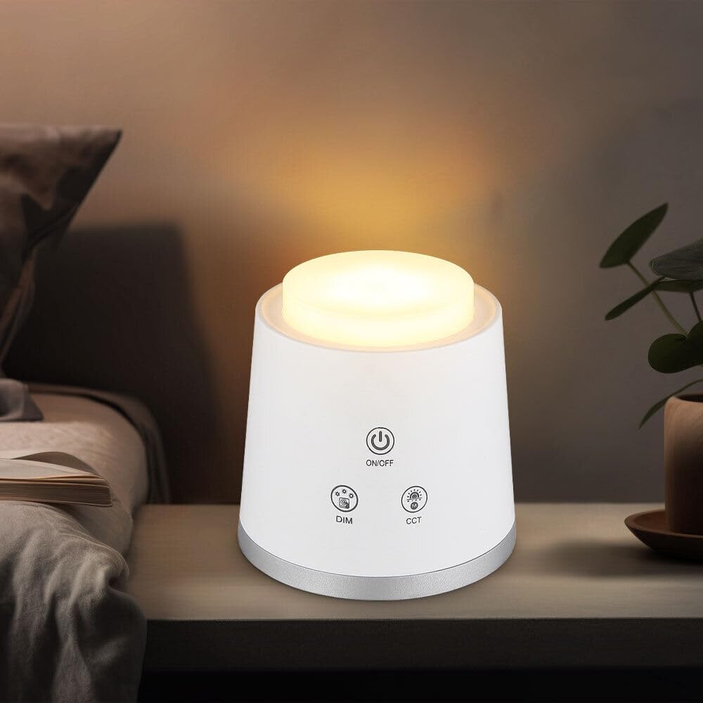 Lampada da Tavolo LED Ricaricabile 6W, 3 Temperature di Colore 3000K-4000K-6500K, Batteria 18650, Luce Orientabile, Moderna per Scrivania, Comodino, Studio BL-1005