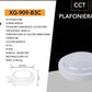 Plafoniera LED 23W IP65 CCT 3000K-4000K-6500K, Lampada LED da Soffitto Rotonda Impermeabile 3450LM in ABS+PC, per Bagno, Corridoio, Garage e Esterno – Bianco/Nero  XG-909