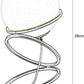 Lampada da tavolo comodino oro con sfera in vetro bianco design moderno lume dorato con cerchi D31