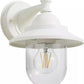 Applique da Esterno E27 IP44, Lampada da Parete Classica in Alluminio e PC, Attacco E27 (Lampadina no), Impermeabile per Facciata, Balcone e Giardino - Bianco/Grigio B247