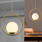 Lampadario bronzo sospensione LED cerchio pendente G9 paralume globo vetro luce tavolo cucina soggiorno ristorante A97