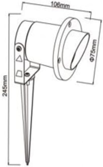 Faretto da Giardino con Picchetto IP65 per Esterno, Attacco GU10, Orientabile, Alluminio, Impermeabile, Ideale per Illuminazione Giardino, Vialetti e Piante – Modello ET-01