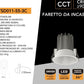 Faretto LED da Incasso COB 5W CCT, Selezione Luce 2700K/4000K/6000K, CRI≥90, Fascio 26°, Foro Ø55 mm, Mini Downlight Rotondo per Controsoffitti, Driver EAGLERISE, LED SAN’AN, TSD011-55-3C