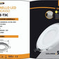 Faretto LED da Incasso Rotondo 6W 500LM, 3 Colori Selezionabili 3000K 4000K 6500K, Pannello LED Ø100mm, Foro Ø75mm, Fascio 120°, CRI≥80, 1 Pezzo, P-75E-T3C