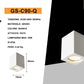 Portafaretto in Gesso da Soffitto GU10, Faretto Quadrato Bianco Verniciabile, Design Moderno, IP20, Senza Lampadina GS-C90-Q