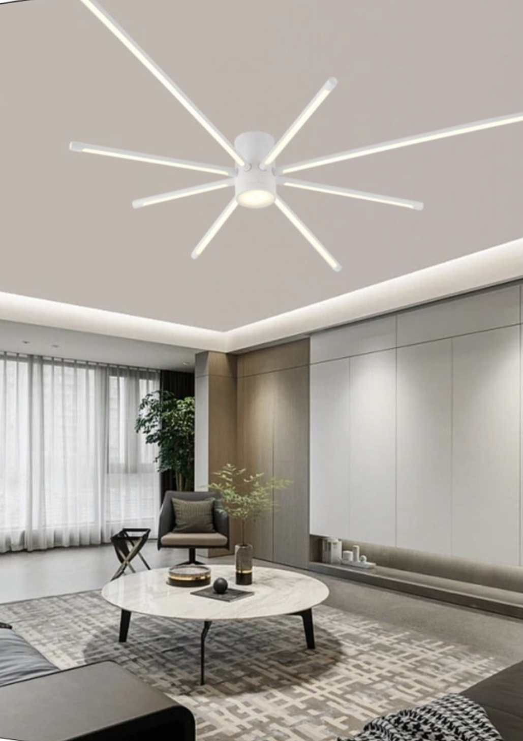 TEKHOME Lampadario da soffitto a led 43 watt plafoniera lampada moderna Bianco/Nero luce 3000K/4000K/6500K PN-27