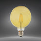 Lampadine LED E27 G125 8W, Confezione da 5 Pezzi, 800LM, Luce 2600K/3000K, Globo XL Ø125mm in Vetro Trasparente o Ambrato, Illuminazione a 360°, Basso Consumo Energetico, Modello G125