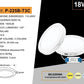 Pannello LED Rotondo da Soffitto 18W 1800LM, 3 Temperature Colore Selezionabili 3000K 4000K 6500K, Plafoniera LED Ø225mm, Altezza 35mm, Fascio 120°, CRI≥80, IP20, 1 Pezzo, P-225B-T3C