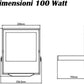 Faretto LED da Esterno IP66 GN116 – 30W / 50W / 100W / 200W, CCT Switch 3000K 4000K 6500K, Faro LED Impermeabile, Corpo in Alluminio, Luce Potente per Giardino Cortile Garage