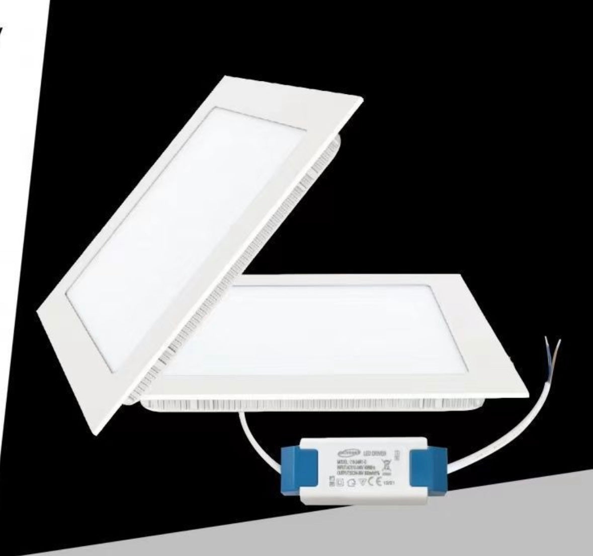 Faretto LED da Incasso Quadrato 24W 2400LM, 3 Colori Selezionabili 3000K 4000K 6500K, Pannello LED Ultrasottile 300x300mm, Foro 280x280mm, Fascio 120°, CRI≥80, 1 Pezzo, P-285A-Q3C