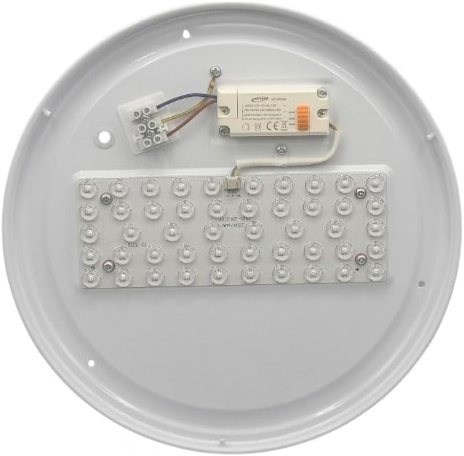 TEKHOME Plafoniera da soffitto forma diamante scocca a puntini trasparente da 18 24 e 36 watt con tecnologia CCT tre colorazione di luce con switch C02