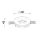 3PZ Portafaretto da Incasso in Gesso Verniciabile per Cartongesso, Attacco GU10, Ø100 mm, Bianco, Design Integrato a Scomparsa GS-09