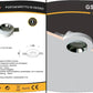 3PZ Portafaretto da Incasso in Gesso Verniciabile per Cartongesso, Attacco GU10, Ø100 mm, Bianco, Design Integrato a Scomparsa GS-09