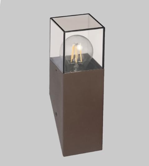 Applique da Esterno E27 IP44, Lampada da Parete Moderna in Alluminio e Acrilico, Attacco E27 (Lampadina no), Impermeabile per Giardino, Facciata, Balcone - Nero/Bianco/Caffè B250