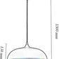 Lampadario a sospensione stile contemporaneo in metallo pendente a cupola attacco E27 luce tavolo cucina di colore nero o bianco Ø35 cm  B90