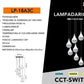 Lampadario LED Moderno 80W, Sospensione Design a Goccia, CCT Switch 3000K-4000K-6500K, 6400 Lumen, Illuminazione per Soggiorno Sala da Pranzo Cucina – LP-18A3C