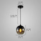 Lampadario a Sospensione Industriale LP-12N, Attacco E27, Altezza Regolabile 120 cm, Paralume in Vetro e Alluminio, Ø21cm, Stile Moderno per Casa, Hotel, Corridoio, Supermercato LP-12N