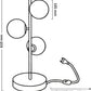 Lampada da tavolo Oro con sfere bolle bianche design moderno minimal (Lampada Tavolo 3 Sfere) D33