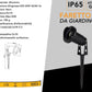 Faretto da Giardino con Picchetto IP65 per Esterno, Attacco GU10, Orientabile, Alluminio, Impermeabile, Ideale per Illuminazione Giardino, Vialetti e Piante – Modello ET-01