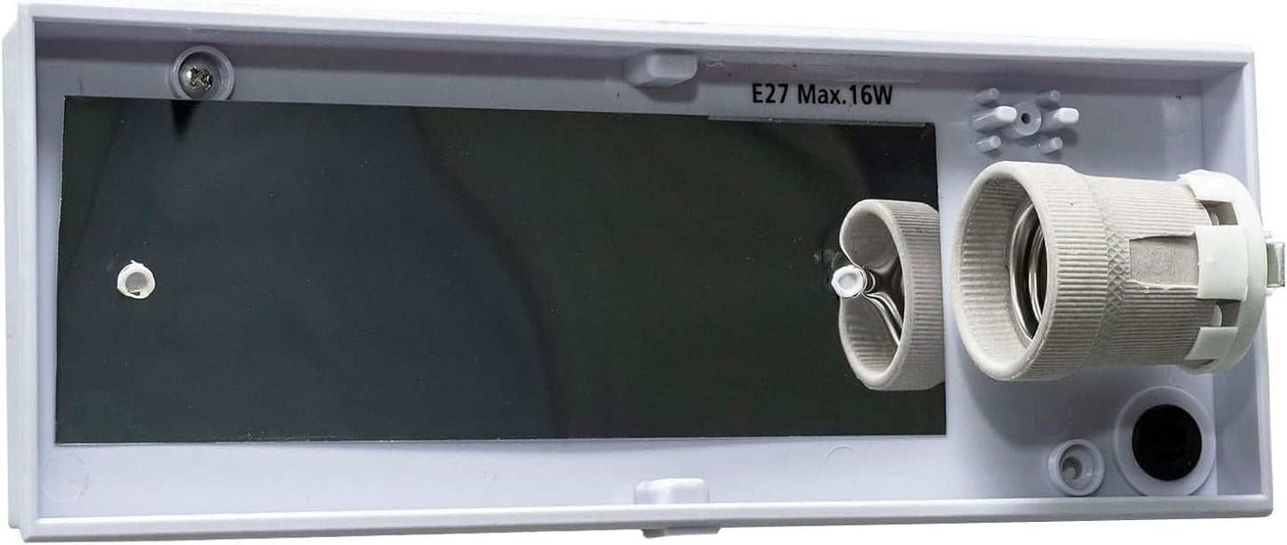 Applique da Esterno E27 IP44, Lampada da Parete in Acciaio Inossidabile e PP, Design Moderno Curvo, Attacco E27 (Lampadina non inclusa), per Facciata, Balcone e Giardino s101