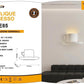 Applique da Parete in Gesso Design Tazza con Piattino, Attacco G9, Verniciabile, Luce Decorativa per Soggiorno e Camera – GS-E85