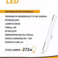 TEKHOME Lampadario led 3 colore della luce lampada a sospensione lineare 42 w A70-N3C
