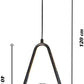 Lampadario a Sospensione Moderna G9, Attacco 1xG9, Design a Goccia in Metallo e PE, Altezza 120cm, Colore Bronzo, per Soggiorno Camera da Letto Cucina - Senza Lampadina A27
