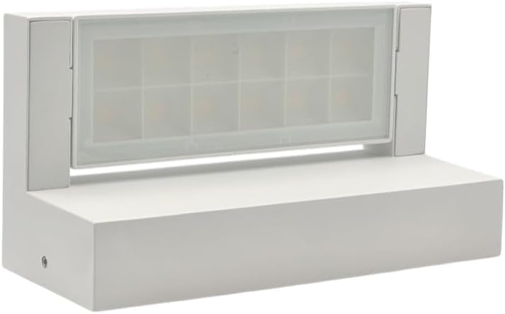 Applique LED da Esterno 21W IP65 CCT-Switch 3000K-4000K-6500K, Lampada da Parete Moderna in Alluminio e Vetro, Impermeabile per Facciata, Giardino e Balcone 472