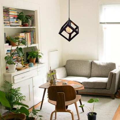 Lampadario modermo a sospensione senza lampadina E 27, in ferro stile moderno  A24