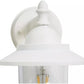 Applique da Esterno E27 IP44, Lampada da Parete Classica in Alluminio e PC, Attacco E27 (Lampadina no), Impermeabile per Facciata, Balcone e Giardino - Bianco/Grigio B247