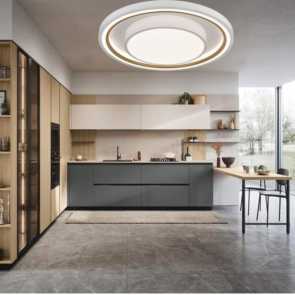 TEKHOME Plafoniera a led 35 watt tonda tecnologia CCT tre colorazione di luce gestibile con telecomando e App lampada da soffitto PN-31-3C