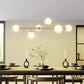 Lampadario a sospensione 6 sfere colore bianco attacco g9 moderno B88