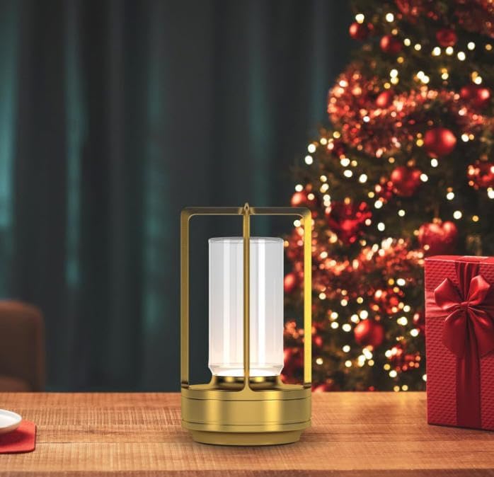 Lampada LED da Tavolo Ricaricabile 3W – Luce Portatile Touch con 3 Temperature di Colore, Batteria 2000mAh, Design Moderno in Alluminio e Acrilico – Uso Interno D37