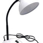 Lampada da Tavolo con Flessibile, Attacco E27, Metallo, Interruttore, Base Stabile – Lampada Scrivania Moderna per Studio, Ufficio, Cameretta D22