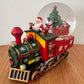 Carillon Natalizio Trenino di Babbo Natale con Globo di Neve Musicale, Decorazione Natalizia da Tavolo, L’Arte del Natale, Carica Meccanica, 22x12x17,5 cm 423521