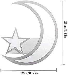 TEKHOME Applique da muro LED 11W design luna e stella, lampada decorativa da parete moderna 3000K-6500K, bianco E47-3C