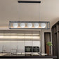 TEKHOME Lampadario a sospensione con 5 sfere in vetro bianco moderno metallo nero B89