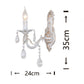 Applique da Parete Classica in Cristallo E14, Lampada da Muro Elegante con Pendenti in Vetro per Camera da Letto e Soggiorno, Stile Classico Europeo – E01-1