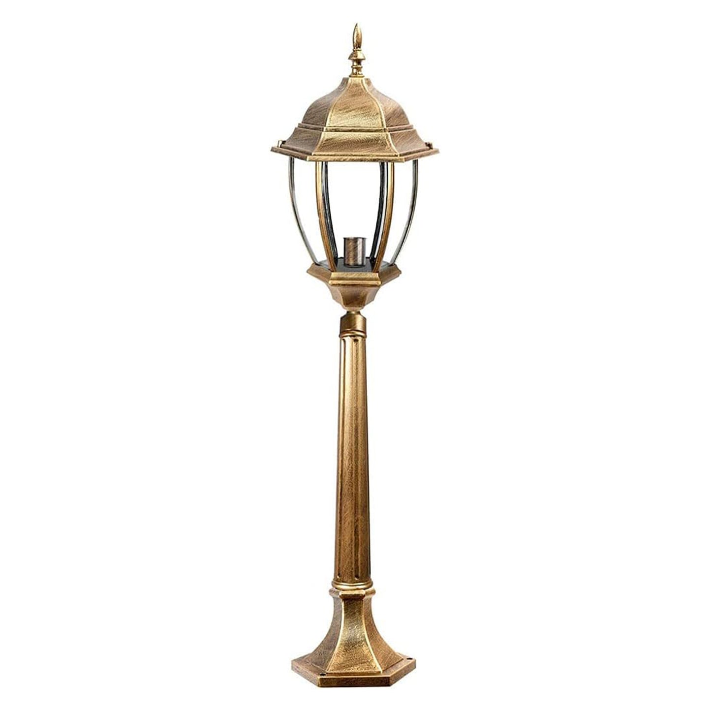 TEKHOME Lampada da Giardino E27 90cm in Alluminio Impermeabile IP55 per Esterno – Palo da Giardino in Stile Classico per Passerella, Cortile, Giardino – Senza Lampadina ES39