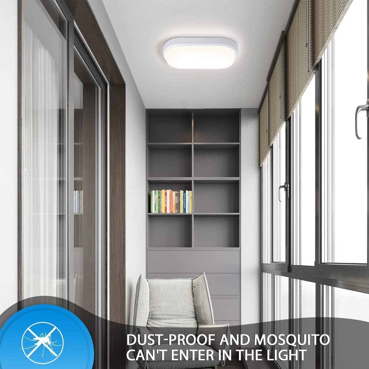 Applique da Esterno LED 18W IP65 – Lampada da Parete Impermeabile 1900LM, Luce Calda/Naturale/Fredda, in ABS+PS, Ideale per Giardino, Balcone e Facciata ES51