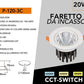 Faretto LED da Incasso 20W, 2000LM, CCT 3 Colori 3000K 4000K 6500K, Faretti LED per Cartongesso e Controsoffitto, Foro Ø120 mm, 24°, CRI ≥80, AC 100-240V, Bianco, P-120-3C