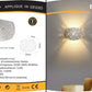 TEKHONE Applique da Parete in Gesso Decorativa, Lampada da Muro Bianco con Effetto Luce Puntinato, Attacco G9, Design Moderno per Soggiorno e Camera da Letto – GS-E42