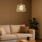 Lampadario a Sospensione E27 Moderno, Lampada a Soffitto Design Industriale in Metallo per Cucina Isola Tavolo da Pranzo, Stile Minimal con Paralume a Spirale, No Lampadina A08