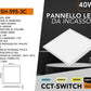Pannello LED da Incasso 40W 4400LM 60x60 cm, CCT Switch 3000K 4000K 6500K, Plafoniera LED Quadrata, Luce Regolabile 3 Temperature, CRI≥80, IP20, Bianco, 1 Pezzo, SH-595-3C