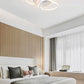 TEKHOME Lampadario da Soffitto LED 33W, CCT 3000K-6500K, 3 Colori Selezionabili, Bianco Opaco, Plafoniera Moderna in Alluminio per Interni, IP20 PN-05 b3c